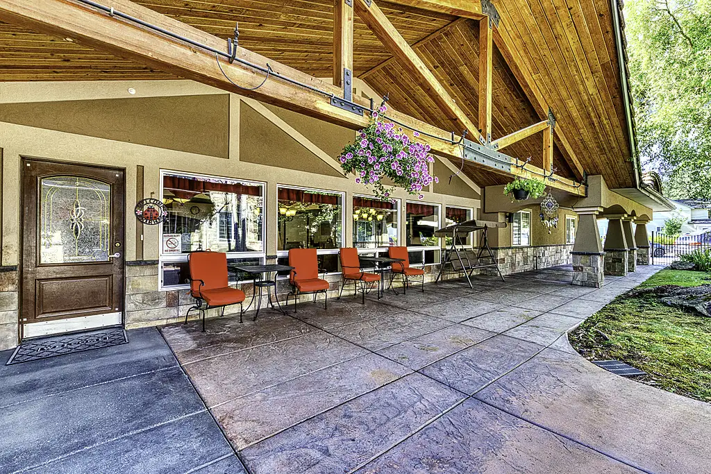 Patio with Seating in Courtyard